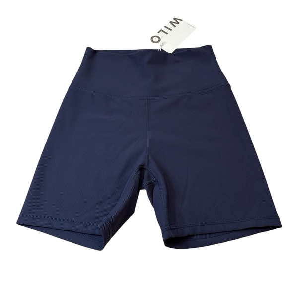 Wilo The Label Pants - Wilo the Label Shorts Size Small NWT Blue Ribbed Active